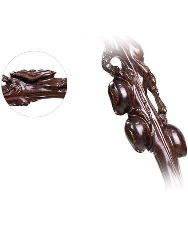 Rosewood Sculpture Crutch Old Man Walking Stick Walker Elderly Cane Wooden Cane Walking Stick for Men and Women Ideal for Men or Women with Active Outdoor decorate Selfless dedication - Buy Online on GoSupps.com