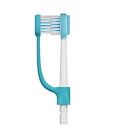 ToothShower Irrigating Dual-Head Toothbrush Suite Accessory  Replacement Toothbrush Heads and Other Water Pick Accessories  Oral Irrigator for Teeth with or Without Braces  Teeth Cleaning Tool (Blue)