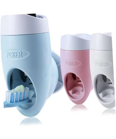 Buy Cabilock Toothpaste Dispenser & Toothbrush Holder - Automatic Toothpaste Tube Squeezer Sky Blue - 2 Pack 7.5x6cm - Perfect for Easy Dental Cleaning - Buy Online on GoSupps.com