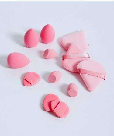 Makeup Sponges Cushion Blush Puff 12 Pieces Pink Color - Buy Online on GoSupps.com