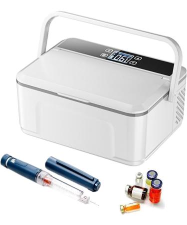Insulin Cooler Insulin Refrigerator Box Medicine Travel Cooler Box Freezer Car Cold Boxes for Diabetes Insulin Keeping Cooling (Color : 1battery)