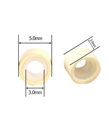200 Blonde Silicone Aluminium Micro Nano Rings for I Tip/Nano Hair Extensions - 5.0x3.0x3.0 mm - Lined Beads - Hair Extension Tool Beads - Buy Online on GoSupps.com