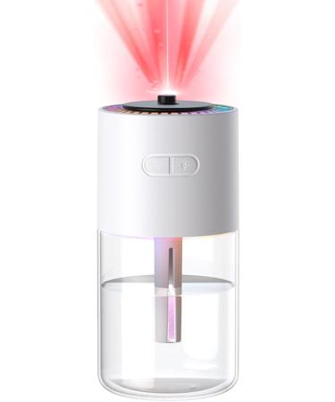 Desktop Humidifier 280ml Personal Humidifier Travel Facial Mister | Two Spray Modes Personal Desktop Humidifier with Starry Projector Rechargeable Cool Mist Sprayer for Home Car Travel White - Buy Online on GoSupps.com