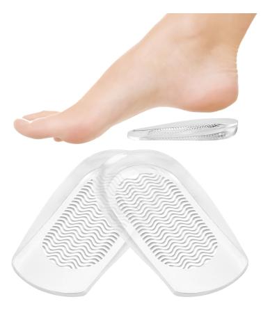 Heel Cushions for Heel Pain Relief Gel Heel Inserts for Achilles Tendonitis Relief and Heel Spurs Heel Cups Provide Support and Cushioning for Men Women (L: W8.5-12 | M7.5-11 Clear) Clear Large