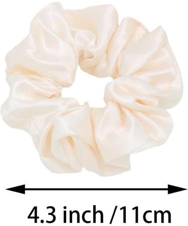 6 Pieces Hair Scrunchies Satin Elastic Soft Hair Ties Scrunchy Hair Bands for Women Girls (Beige) - Buy Online on GoSupps.com