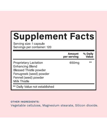 Lactation Support Supplement - Increase Milk Supply with Fenugreek, Blessed Thistle, Fennel, and Milk Thistle - Breastfeeding Supplements (120ct) - Buy Online on GoSupps.com