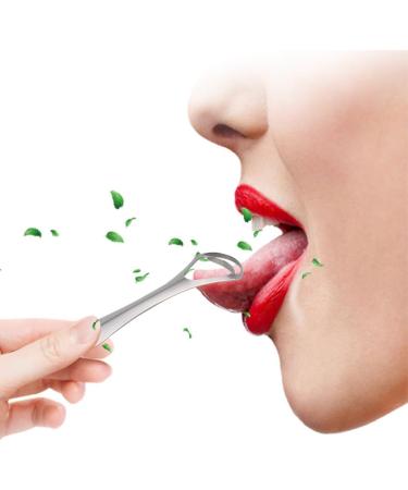 2 Pieces Stainless Steel Tongue Cleaner & Scraper Set - Oral Hygiene & Fresh Breath in Convenient Box - Buy Online on GoSupps.com