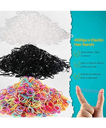 Elastic Hair Bands Braid Kit with 4000pcs Multi Color Girl Hair Bands, Topsy Tails, and Hair Clips - For Girls and Women - Buy Online on GoSupps.com