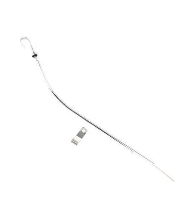 23in Engine Oil Dipstick Silver Passenger Side Oil Dipstick Stainless Steel Accessory Fit for SBC 305 350 400 1980 1985