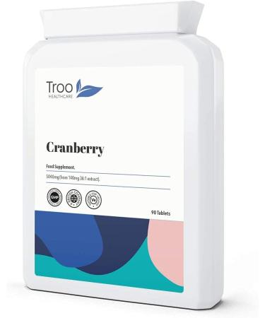 Cranberry Supplement 5040mg - 90 Vegan Tablets - High Strength Extract - One-a-Day Tablet - 3 Month Supply - Buy Online on GoSupps.com