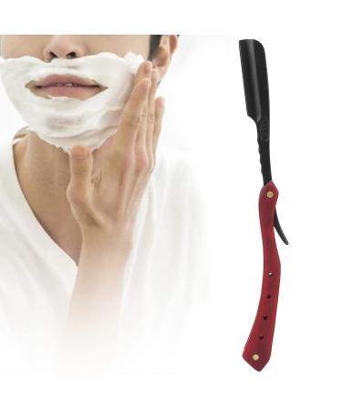 Syh & aqye razor with a straight edge professional razor from zinclegation with a straight edge razor for travel portable men manual razor (without blade) (black)