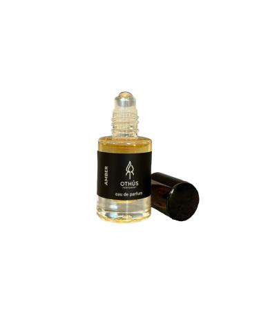 Amber Natural Perfume Rollerball 5 ml - Bitter Orange Nutmeg Black Spruce Carnation Tonka Bean Labdanum - Eau de Parfum