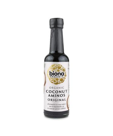 Biona Aminos de noix de coco bio Original 250 ml - S ve de noix de coco certifi e bio et sel de mer - Alternative la sauce soja - Sans gluten et soja - Naturellement v g talien