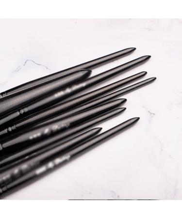Pearlescent Black Series Cosmetic Brush Set - 10 Portable Makeup Tools for Beginners | International Shipping - Buy Online on GoSupps.com