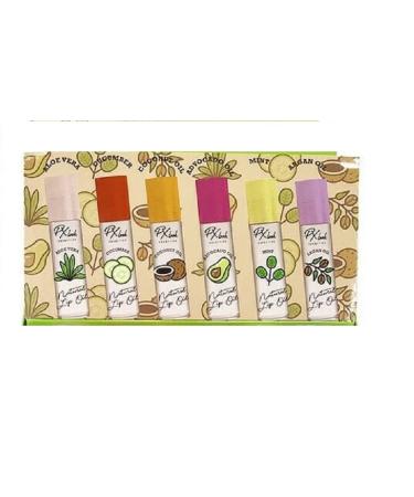 Natural Moisturizing Lip Oil Set - 6 Assorted Fruit Flavors | CosLOilA | Hydrating & Nourishing - Buy Online on GoSupps.com