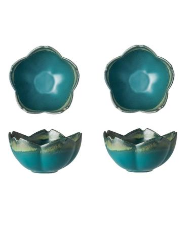 Fruit Bowl Snack Containers Soy Sauce Set Flower Shape Ceramic Appetizer Plate Dipping Bowl Mini Condiment Bowl Soy Sauce Vinegar Snack Salad Olive Oil Breakfast Bowls (Color : D) (D)