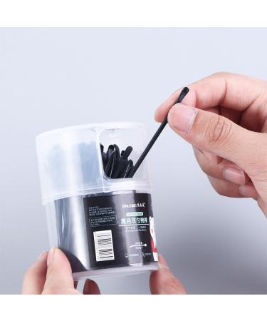 Vctitil Disposable Cotton Swabs - Double-Headed Ear Spoons & Nail Art Sticks - Black Cotton Pads for Ear Cleaning & Beauty Care - International Shipping Available - Buy Online on GoSupps.com
