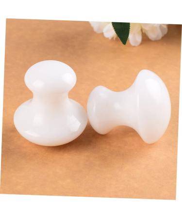 FRCOLOR 2 Pcs Massage Stone Set - White Facial Skin Care | International Shipping Available - Buy Online on GoSupps.com