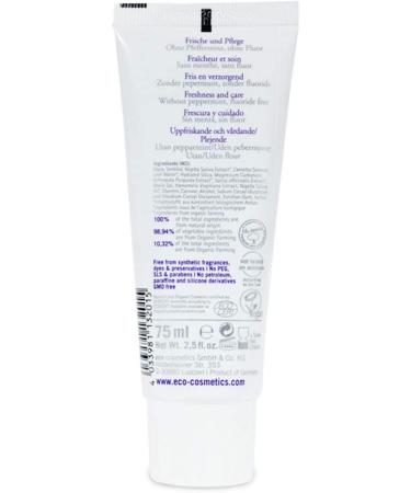 ECO COSMETICS Black Cumin Toothpaste - Organic Vegan Fluoride-Free - 4 x 75 ml Natural Dental Care - Buy Online on GoSupps.com