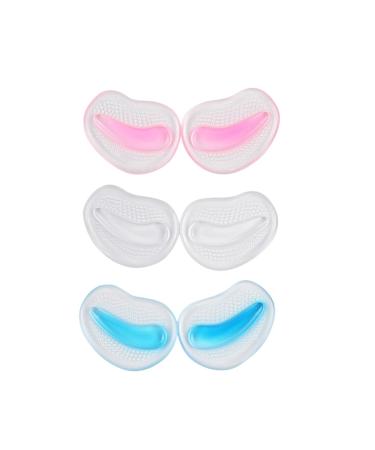 FRCOLOR 3 Pairs High Heel Insoles Bunion Pads Gel Shoe Pads Reflexology Foot Mat Silicone Half Insoles As Shown M