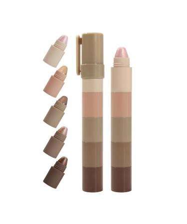 Huxibai Makeup Pen Creamy Nose Pen Waterproof Cosmetic for Travel Vacation Outdoor Carnival Stage Dating School Party and