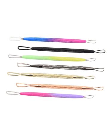 Beavorty Remove Blackheads 7pcs Double-headed Extrusion Ring Nose Cleaner Removers Beauty Needles Double Head Blackhead Removal