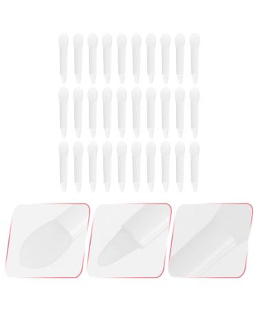 30pcs Disposable Lip Brush Set - Silicone Lipstick Wands & Applicators for Makeup | Portable Beauty Tools | Perfect for Lip Balm & Liner | White 4.5x1cm - Buy Online on GoSupps.com