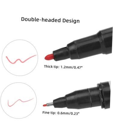 Healvian 50 Pcs Marker Pen Pencils Waterproof Brow Pencil Brow Pen Tool Red Plastic - Buy Online on GoSupps.com