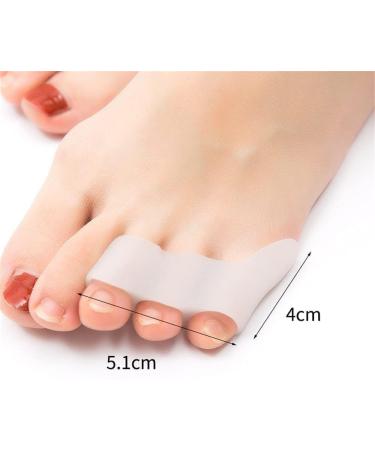 Jinlanshop 4-Piece Silicone Toe Spreader & Separator - Universal Size White Protector for Small Toes | Prevent Overlapping - Buy Online on GoSupps.com