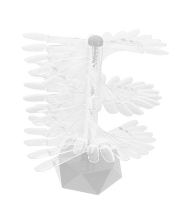 ABOOFAN Nail Tips Display Stand Nail Practice Display Stand Manicure Nail Display Stand Nail Practice Stand Nail Art Stands Nail Art Practice Stand Nail Art Supply Acrylic Sample Spiral 6.2x6.2cm Grey