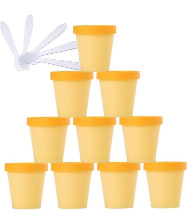 empty jars with lids cosmetic jar B0CL9LCNK610 PC 50ml Pink Mask Mixing Bowl Empty 50g Plastic Storage Jars with Inner Liner for Storage Body Hand Face Cream Lotion Gel 5X Spatula (Color : Geel Siz (