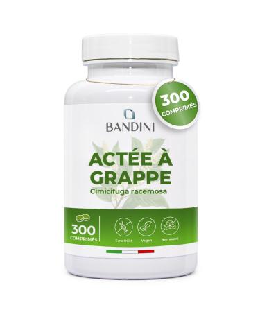 Bandini Act e grappe 300 comprim s | Cimicifuga racemosa ou Actaea racemosa rhizome extrait sec | Compl ment alimentaire Vegan | 300 mg par dose quotidienne | Suppl ment Naturel et V g talien