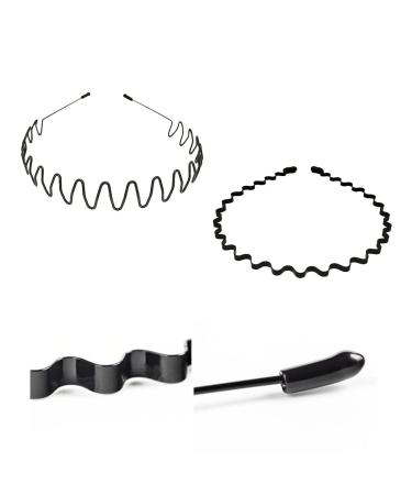 Sioppkik 2 Pack Metal Hair Bands - Slip-Resistant Elastic Headbands for Men & Women | Anti-Slip Accessories for Sports Yoga Cycling & Running - Buy Online on GoSupps.com