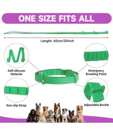 Woyamay Calm Collar for Dogs | Adjustable Luminous Stress Relief Collar with Pheromones | Natural Calming Solution for All Dog Sizes - 2 Pieces (Green) - Buy Online on GoSupps.com