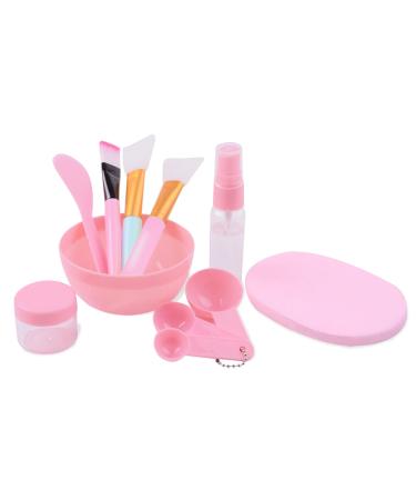 ZEPELOFFY Face Mask Mixing Bowl Set 11 Pcs Face Mask Kit with Facial Mask Bowl Stick Spatula Silicone Brush Spray Bottle Puff Soaking Bottle Gauges