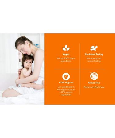 Nature's Baby Organics Conditioner & Detangler - Vanilla Tangerine 16 fl oz | Organic & Gentle Care - Buy Online on GoSupps.com