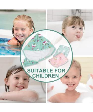 FAISOTY 3Pcs Microfiber Hair Towel for Kids - Quick Drying Hair Towel with Button - Ideal for Wet Hair Drying - Kids/Girls/Women - Buy Online on GoSupps.com