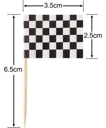 Pangda 100 Pack Checkered Racing Flag Toothpicks Cupcake Picks Toothpick Flag Dinner Flags Race Car Cake Toppers Decorations Party Supplies - Buy Online on GoSupps.com