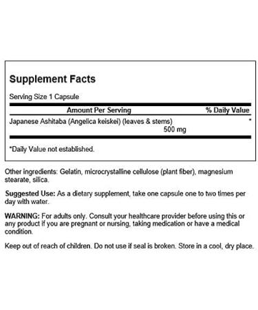Swanson Japanese Ashitaba Full Spectrum Immune System Support 60 Capsules 500mg - Buy Online on GoSupps.com