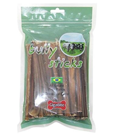 Best Pet Supplies 25-Piece 6-Inch Free Range Low Odor Plain Bully Sticks Small and Medium