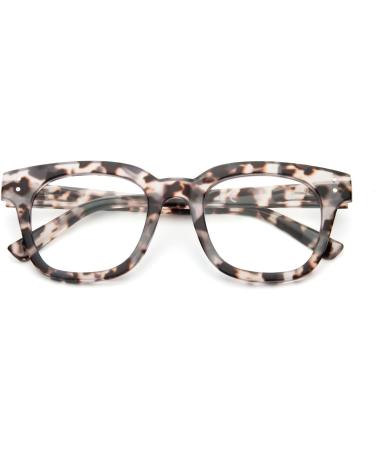 Kokobin Oversized Anti-Blue Light Reading Glasses for Women - Stylish Gray Leopard Square Frame (3.5 Diopters) | Fashionable Computer Glasses - Buy Online on GoSupps.com