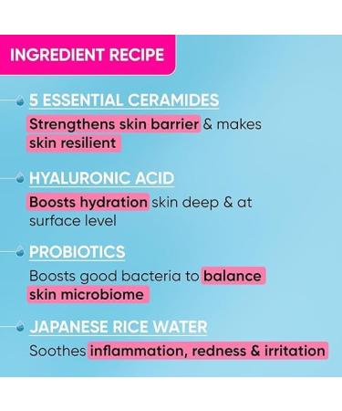 Hydrating Probiotic & Ceramide Face Wash for Dry Normal & Sensitive Skin | Gentle Cleanser | 100ml - Unisex - Buy Online on GoSupps.com
