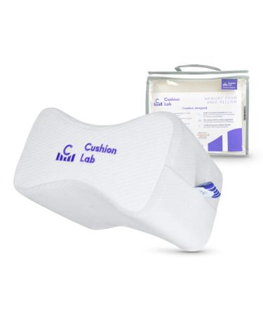 Cushion Lab Extra Dense Orthopedic Knee Pillow for Side Sleepers w/ Hypoallergenic Cover - Firm Leg Support for Hip, Pregnancy, Sciatica, Joint, Spine, Back Pain Relief - Memory Foam Contour Wedge Medium - Buy Online on GoSupps.com