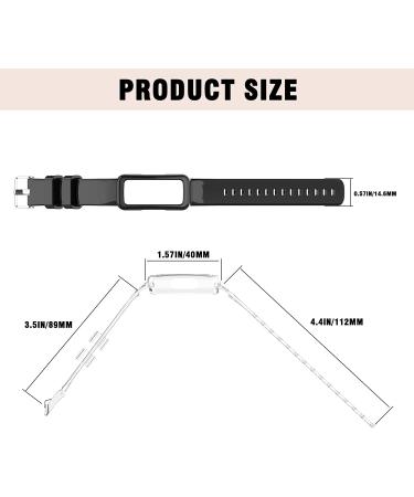 Kakurookie 2 Pack Compatible Bands with Case for Fitbit Luxe/Inspire Series - Rugged & Shockproof Design - Black+Clear - Men/Women - Buy Online on GoSupps.com