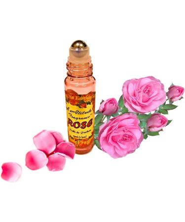 ROSE Perfume Oil - All-Natural Essential Oil Fragrance - Huile de Parfum - Bulgarian Damask Rosa Damascena Petals Otto Tea Rose De Mai - Roll On Roller Ball - Party Travel Guest Favors Gifts - 10ml aroma of mixed freshly cut roses with soft floral slight  - Buy Online on GoSupps.com