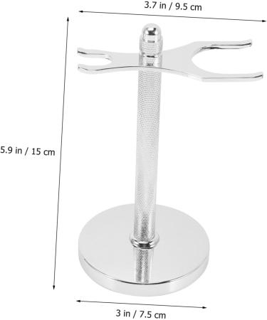 Premium Aluminum Alloy Razor Holder & Shaving Brush Stand - Perfect for Husband's Grooming Kit | International Shipping Available - Buy Online on GoSupps.com