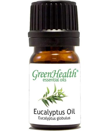 GreenHealth Eucalyptus Essential Oil 1/6 fl oz (5 ml) Amber Glass Bottle w/Euro Dropper 100% Pure Essential Oil - Buy Online on GoSupps.com