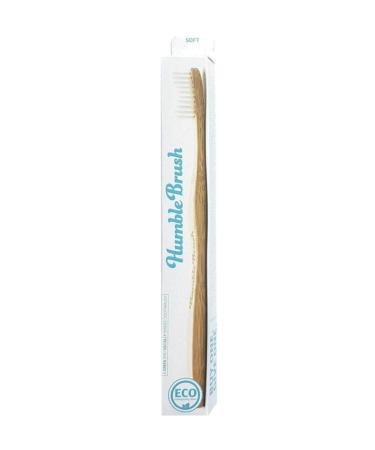 Humble Brush Bamboo Toothbrush for Adults Soft White 4 Pieces 4 pieces (1 pack) White