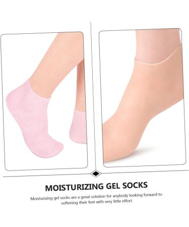Healeved 3 Pairs Gel Socks Footies Socks for Women Lined Socks Lotion Socks Anti Cracking Foot Socks High Heel Protectors Socks for Heels Spa Socks Cracked Women's Invisible Sebs Stocking 16.5x8.5cm - Buy Online on GoSupps.com