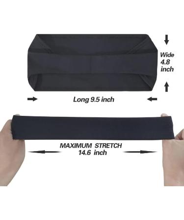 2-Piece Sports Headband Set for Men & Women - Wide Stretchy Hair Bands for Fitness Jogging Cycling & Yoga - Buy Online on GoSupps.com